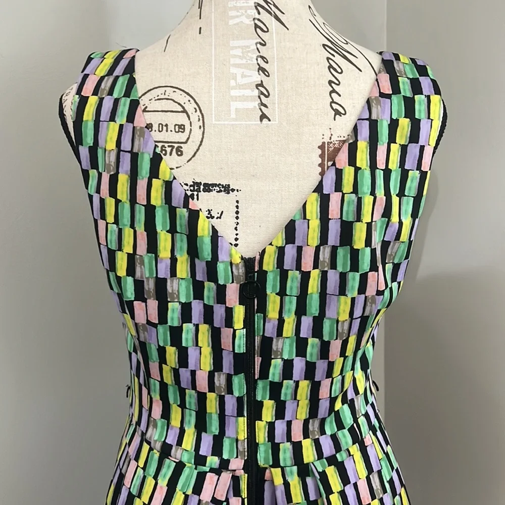 Calvin Klein Multi Color Fit and Flare Dress -B4 - Picture 5 of 6